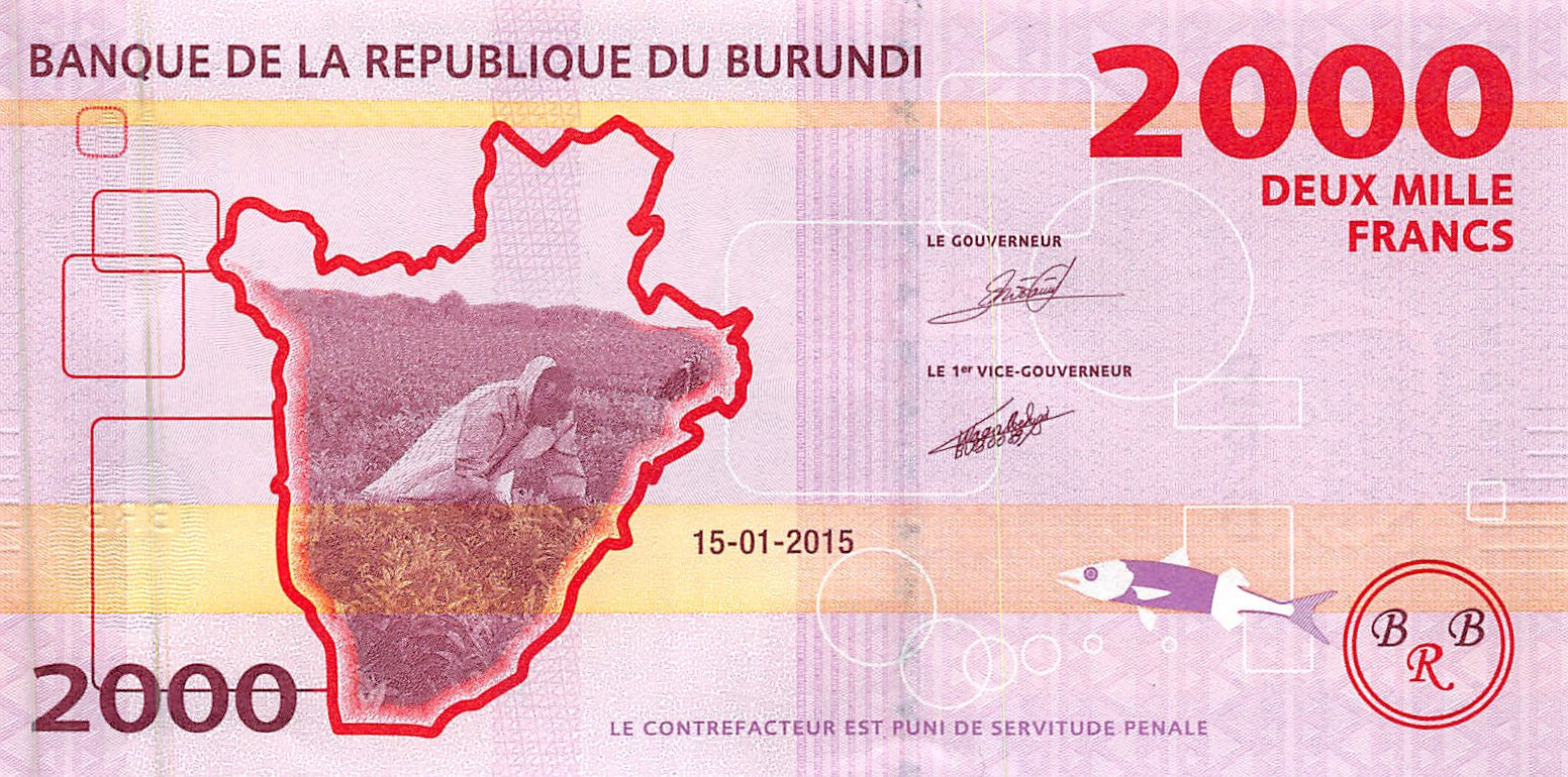 P-52a - Burundi 2000 Francs 2015 Unc