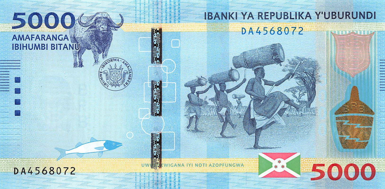 P-53a - Burundi 5000 Francs 2015 Unc