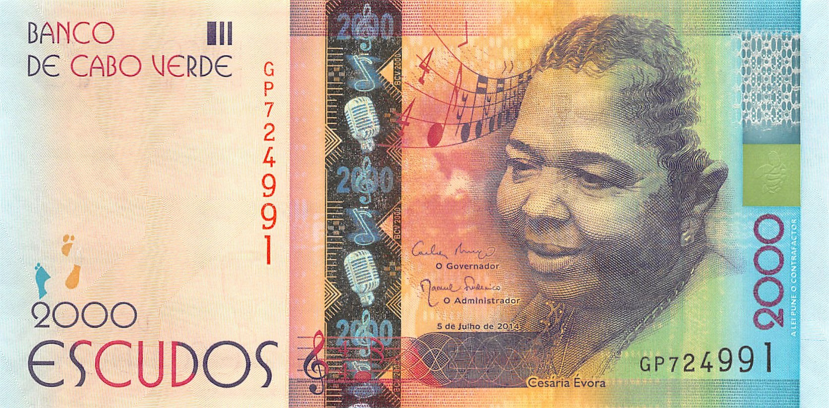P-74 - Kaapverdië 2000 Escudos 2014 Unc