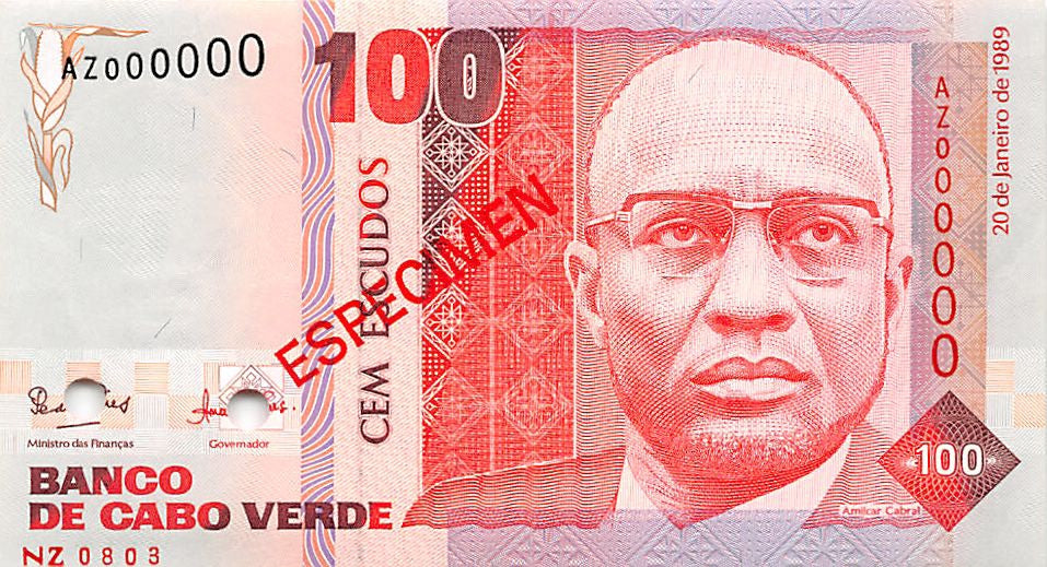P-57s - Kaapverdië 100 Escudos 1989 Unc Specimen
