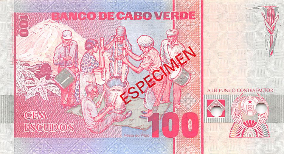 P-57s - Kaapverdië 100 Escudos 1989 Unc Specimen