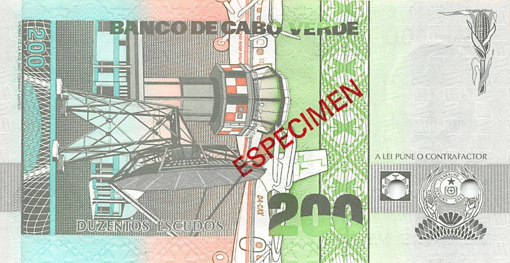 P-58s - Kaapverdië 200 Escudos 1989 Unc Specimen