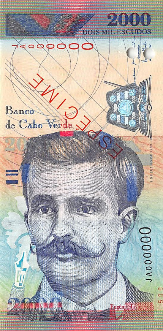 P-66s - Kaapverdië 2000 Escudos 1999 Unc Specimen