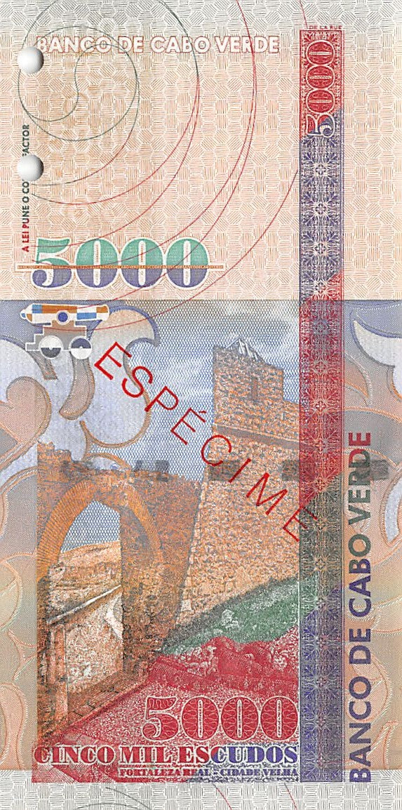 P-67s - Kaapverdië 5000 Escudos 2000 Unc Specimen