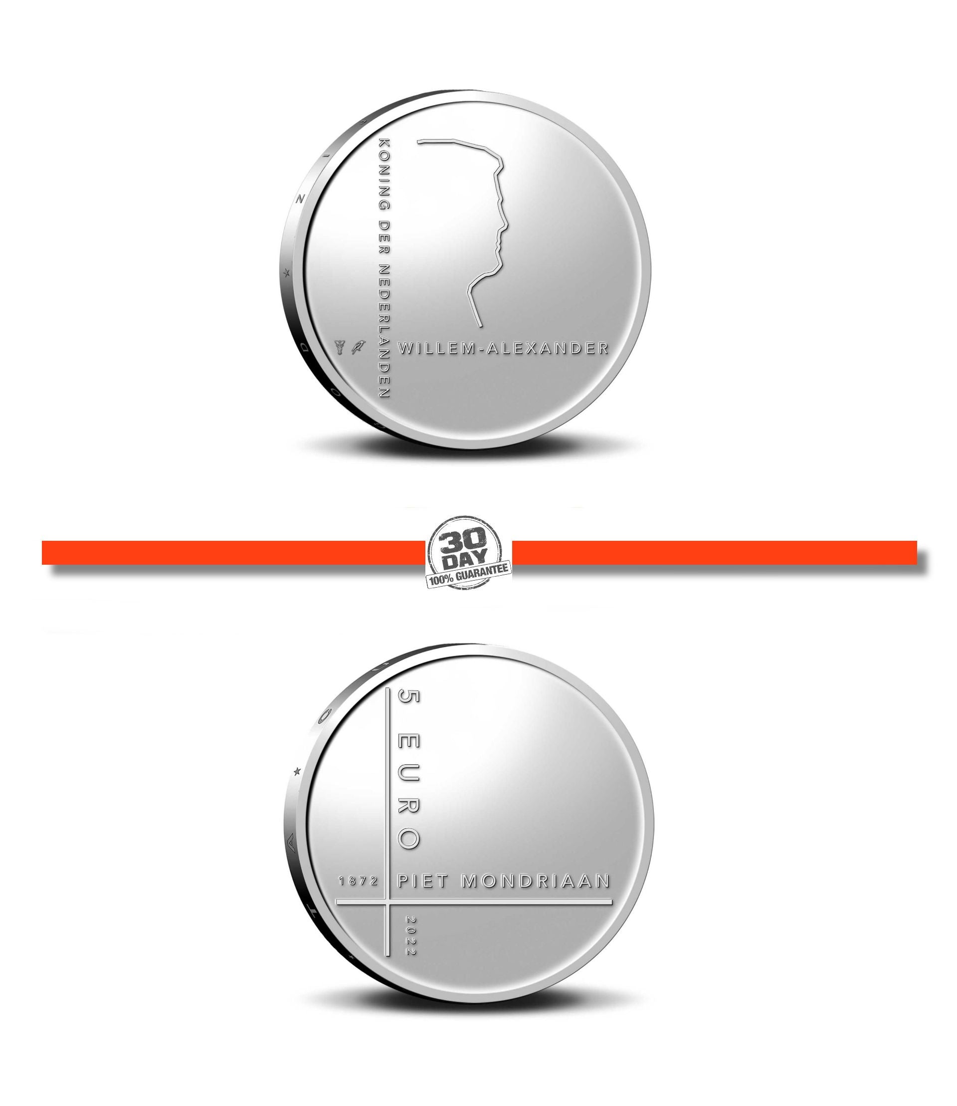 2022 - Nederland 5 Euro Coincard - Piet Mondriaan - First Day Issue - UNC