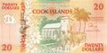 P-09a Cook Islands 20 Dollars 1992 Unc