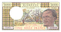 P-038d Djibouti 5000 Francs 1979 Unc