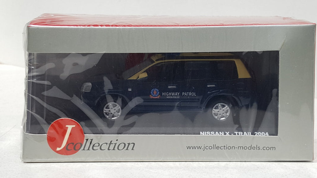J-Collection Nissan X-Trail Kenya Highway Police Blauw 2004 - Schaal 1:43