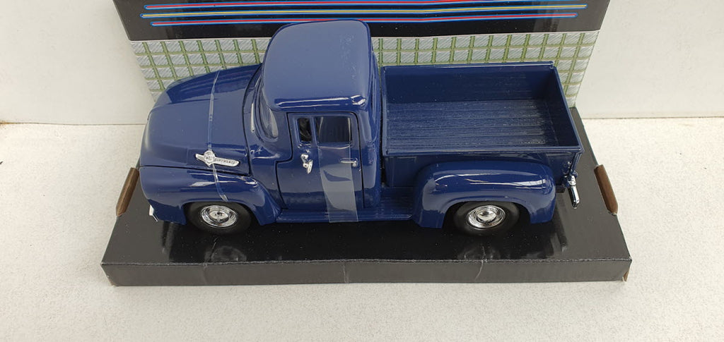 MotorMax Ford F-100 Pick-up, blauw, 1956 - Schaal 1:24