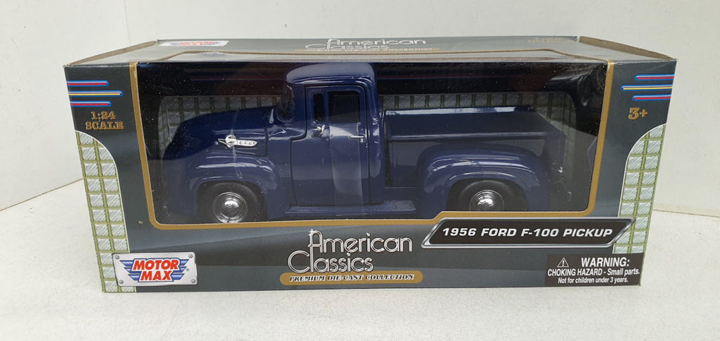 MotorMax Ford F-100 Pick-up, blauw, 1956 - Schaal 1:24