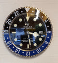 Wandklok Rolex GMT Master II type Batman 35cm RVS (roestvrij staal)