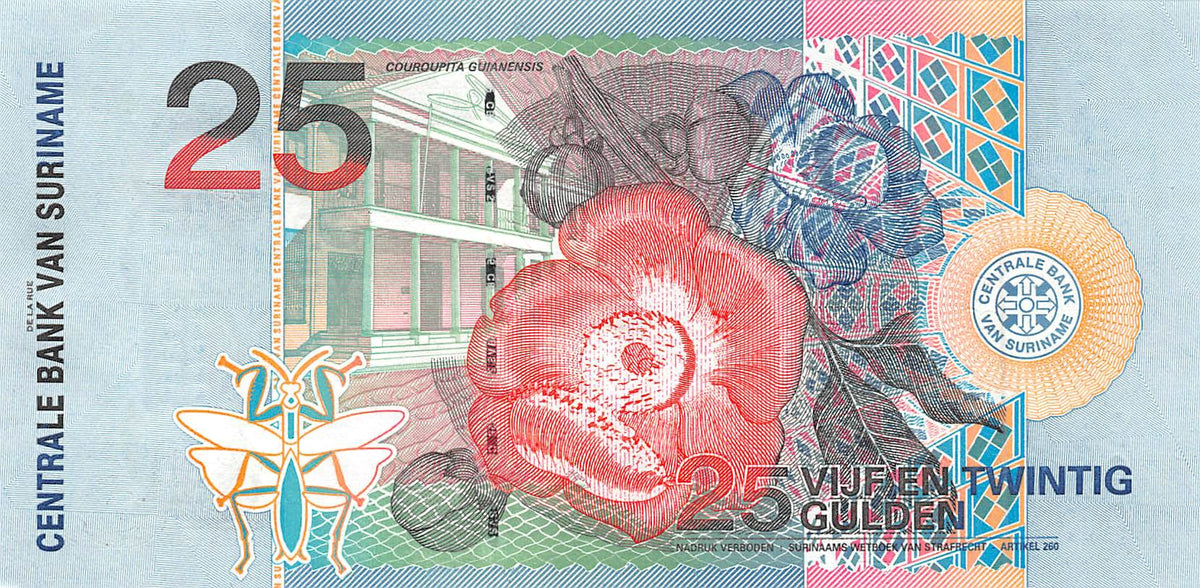 P-148 Suriname 25 Gulden 2000 Unc