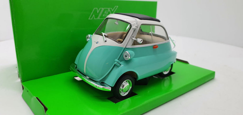 Welly BMW Isetta Licht Groen/Wit - Schaal 1:18
