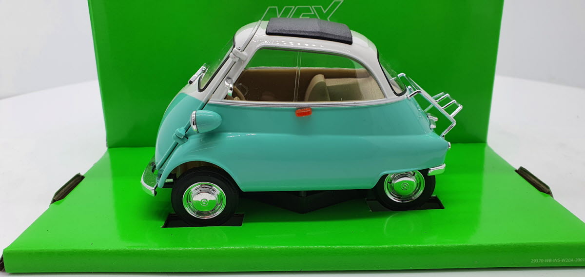 Welly BMW Isetta Licht Groen/Wit - Schaal 1:18