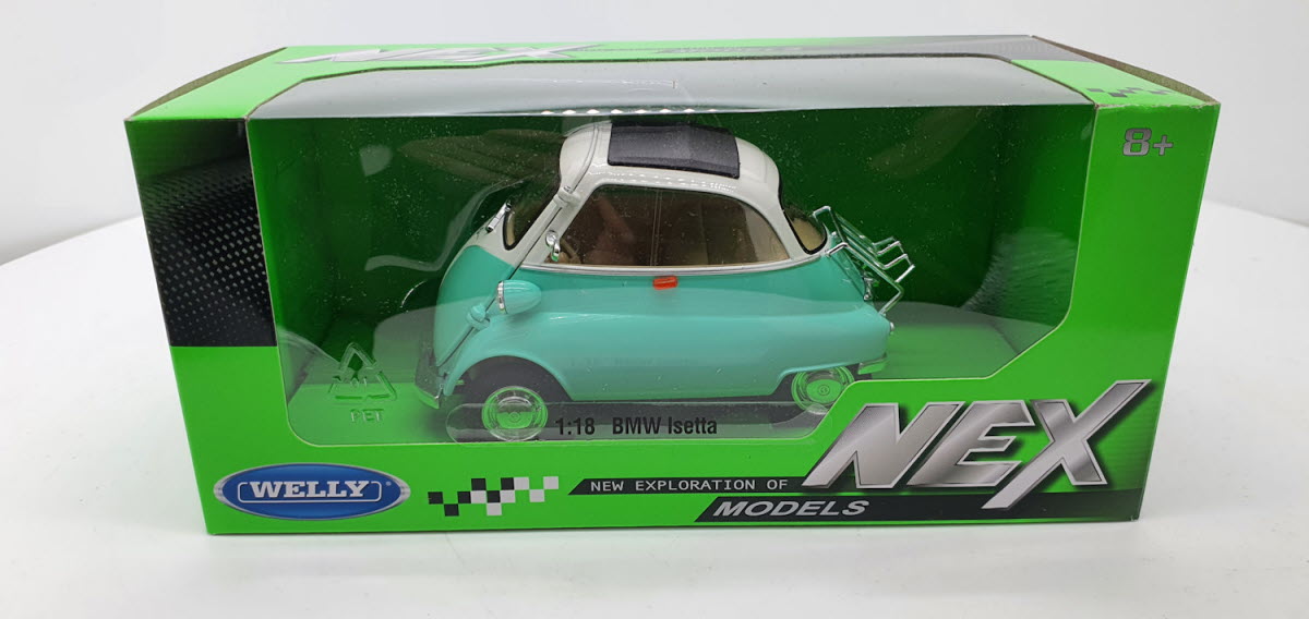 Welly BMW Isetta Licht Groen/Wit - Schaal 1:18