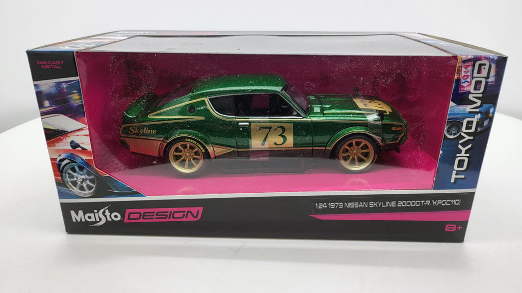 Maisto Nissan Skyline 2000 GT-R 1973 Groen – 1:24