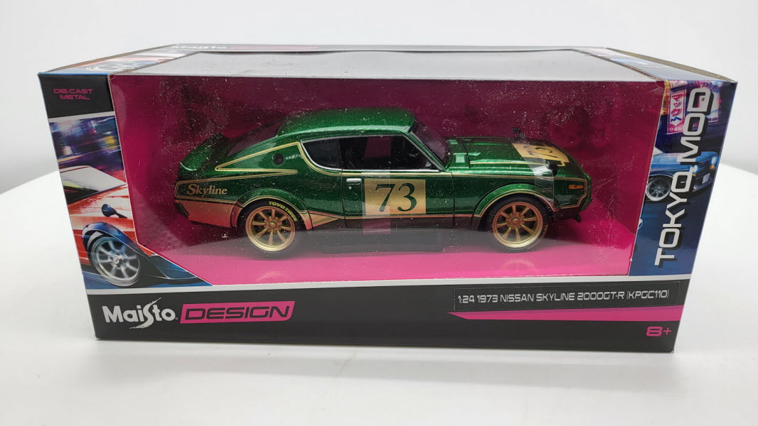 Maisto Nissan Skyline 2000 GT-R 1973 Groen – 1:24