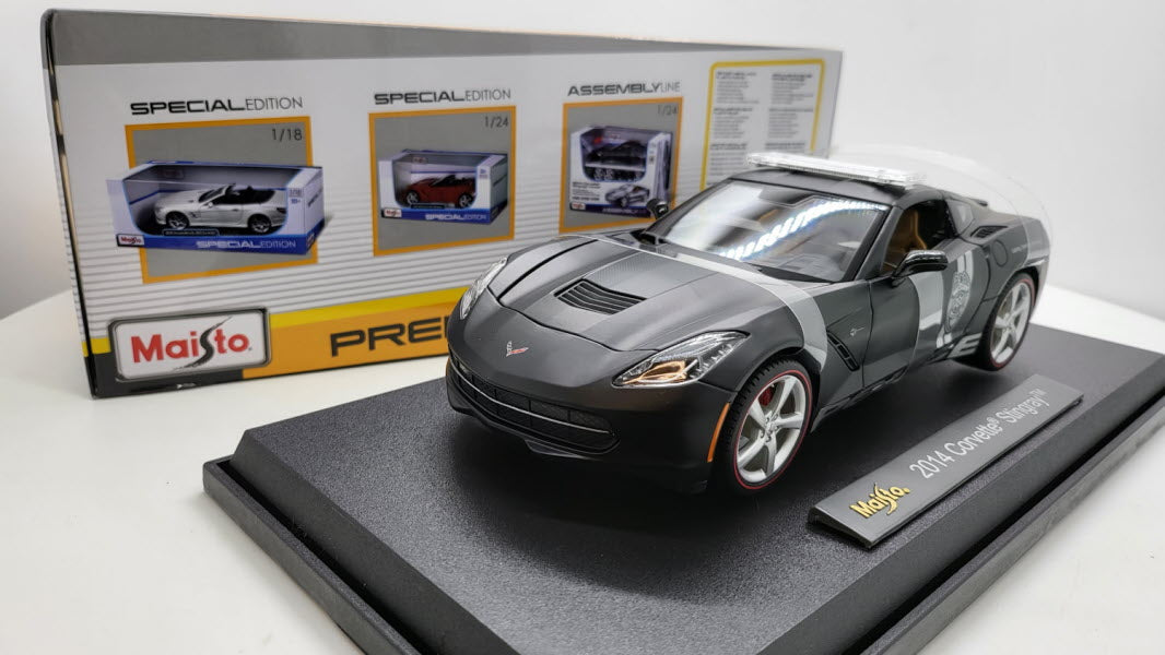 Maisto Chevrolet Corvette C7 Stingray Matt Zwart Police 2014 - Schaal 1:18