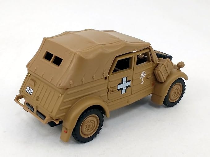 Cararama: Volkswagen Kübelwagen 82 Open 1941 Afrika Korps - Schaal 1:43