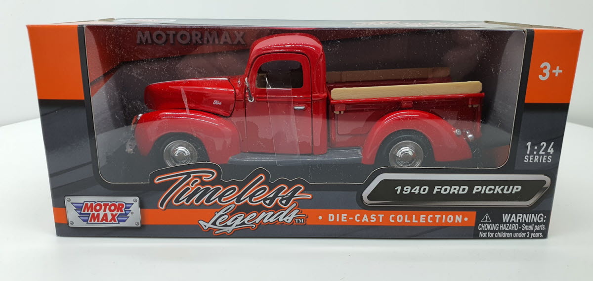MotorMax Ford Pick Up Rood 1940 - Schaal 1:24