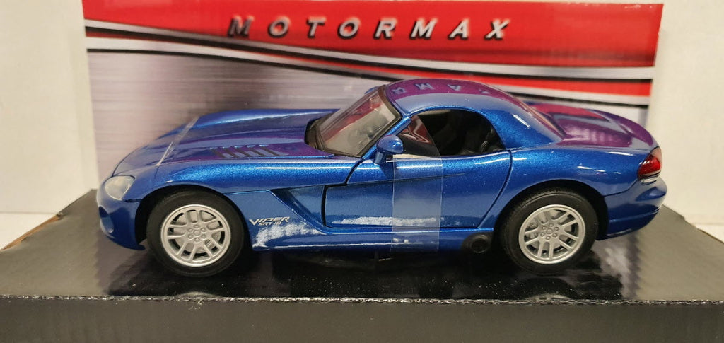 MotorMax Dodge Viper SRT-10 Hard Top Blauw 2003 - Schaal 1:24