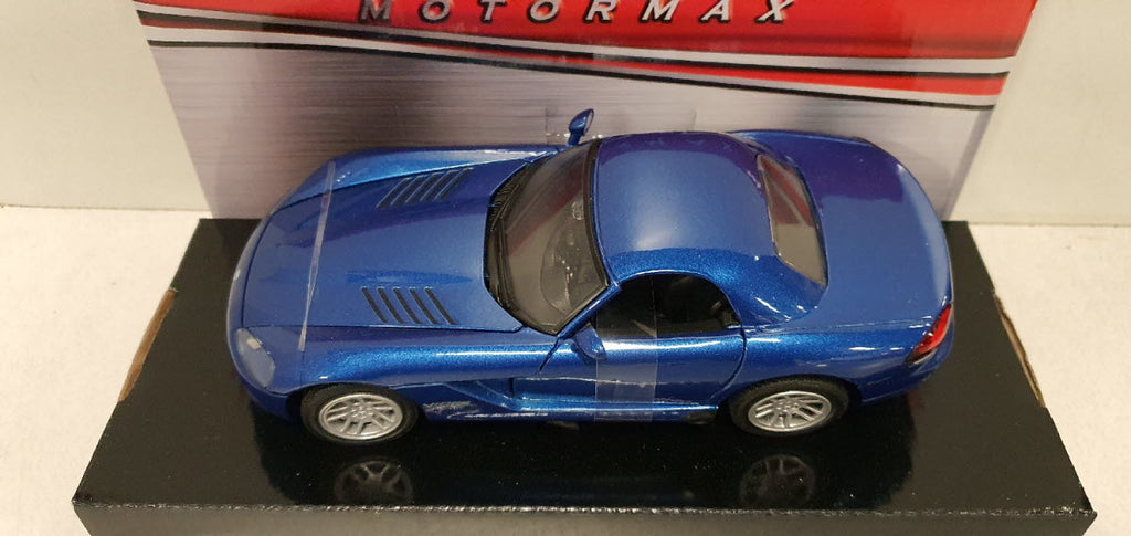 MotorMax Dodge Viper SRT-10 Hard Top Blauw 2003 - Schaal 1:24