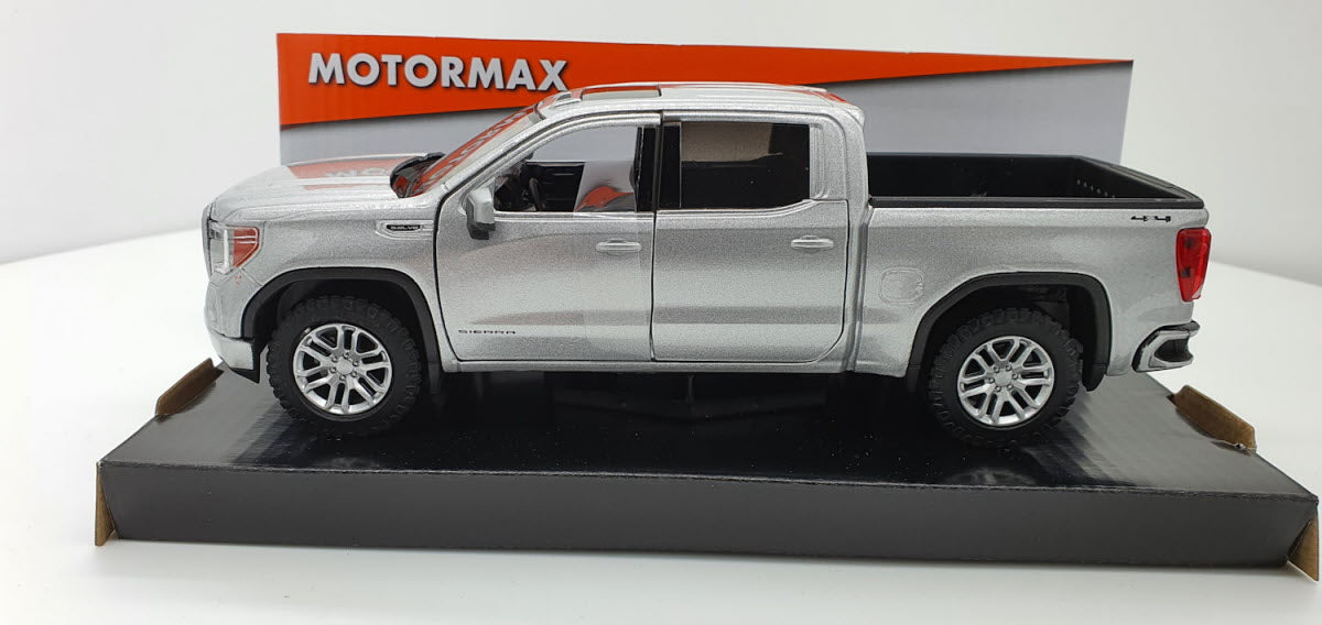MotorMax GMC Sierra 1500 SLT Crew Cab Grijs Metallic 2019 - Schaal 1:24