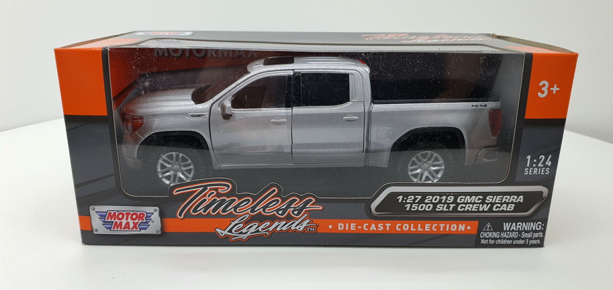 MotorMax GMC Sierra 1500 SLT Crew Cab Grijs Metallic 2019 - Schaal 1:24