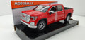 MotorMax GMC Sierra 1500 SLT Crew Cab Rood 2019 - Schaal 1:24