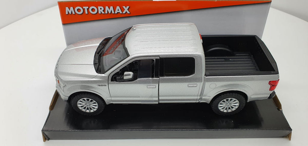 MotorMax Ford F150 Limited Crew Cab Zilver 2019 - Schaal 1:24