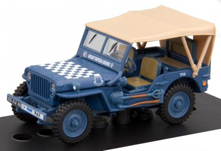 Cararama: Jeep Willys 1/4 Ton Military Vehicle Groen - Schaal 1:43