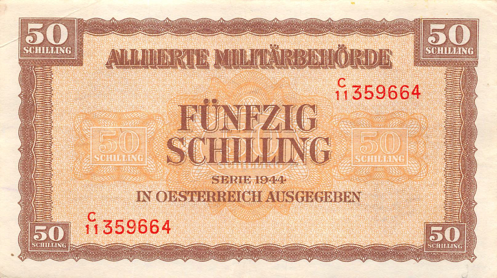 P-109 Austria 50 Schilling 1944 Vf