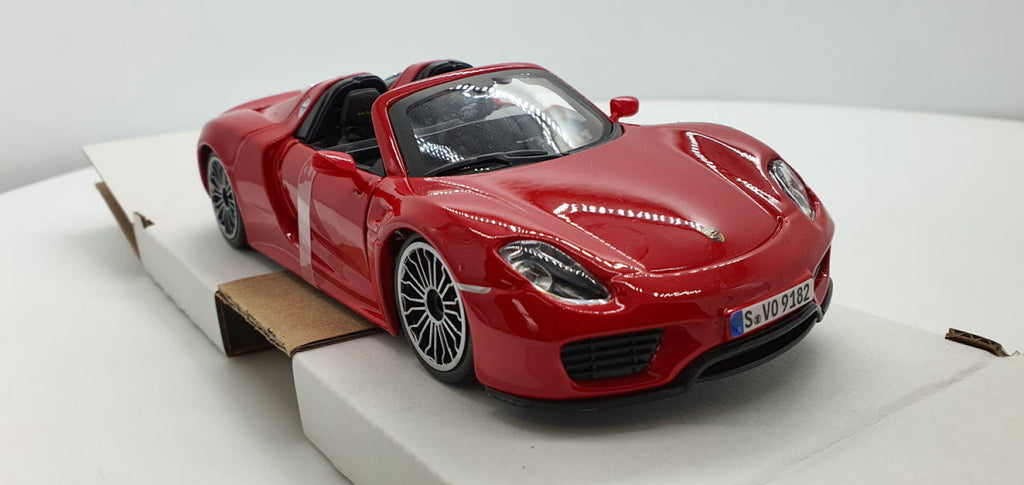 Bburago Porsche 918 Spyder Rood 2015 - Schaal 1:24