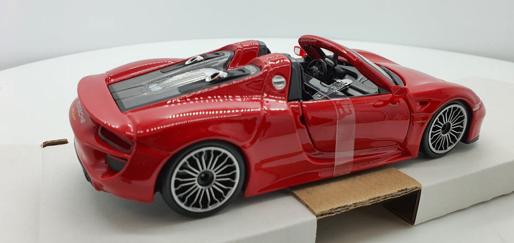 Bburago Porsche 918 Spyder Rood 2015 - Schaal 1:24