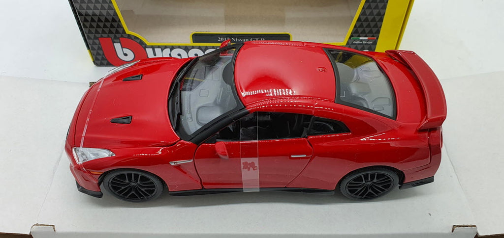 Bburago Nissan GT-R Rood 2017 - Schaal 1:24