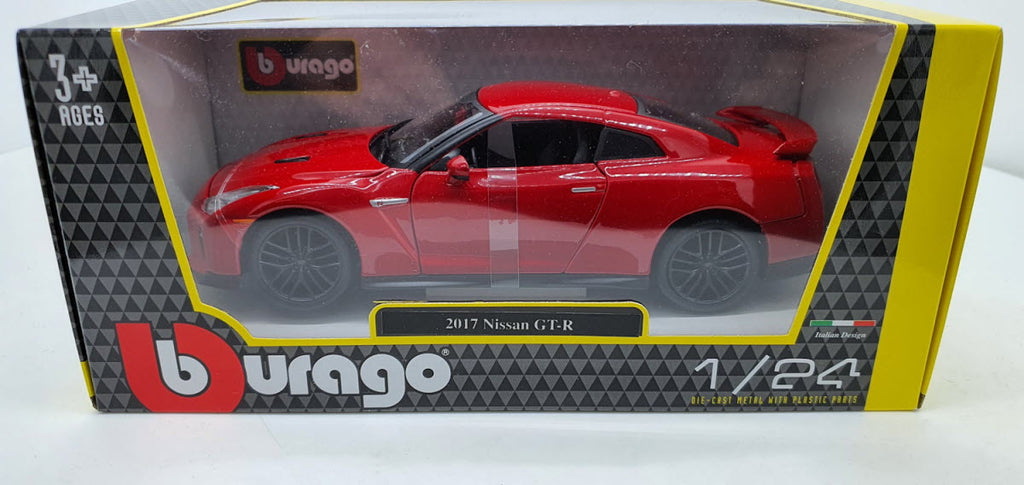 Bburago Nissan GT-R Rood 2017 - Schaal 1:24