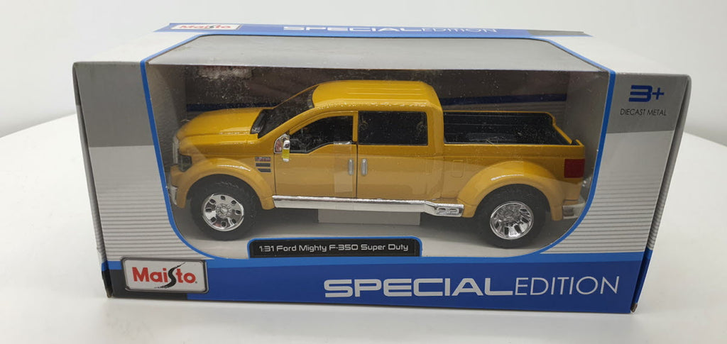 Maisto Ford F-350 Mighty Super Duty Geel - Schaal 1:24