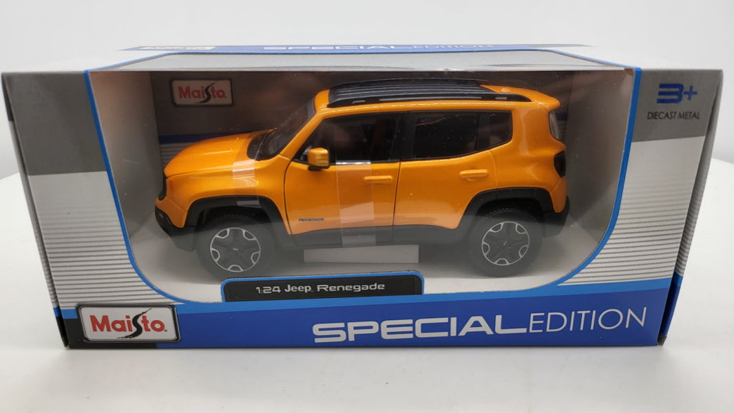Maisto Jeep Renegade Oranje - Schaal 1:24