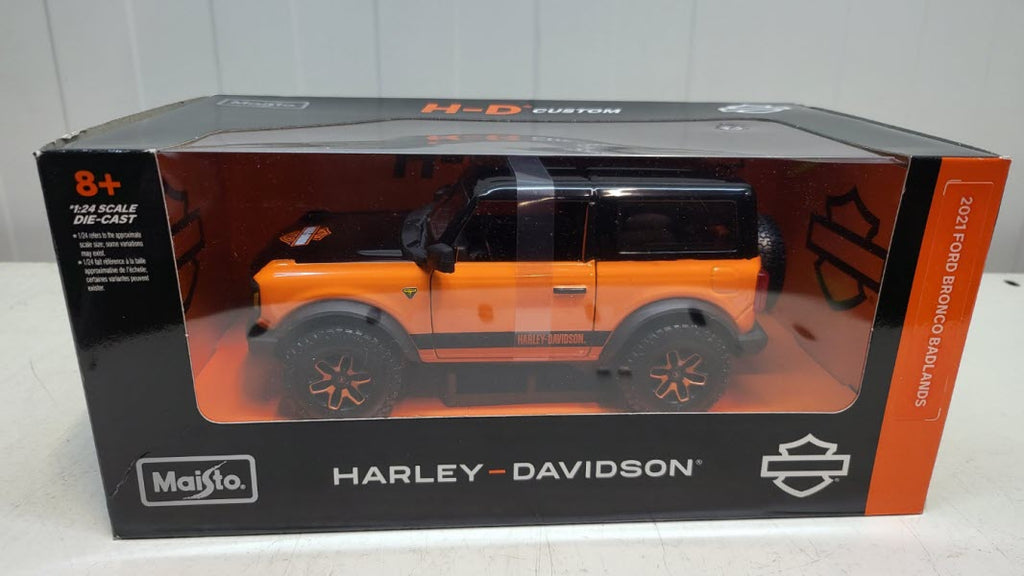 Maisto Ford Bronco Badlands met Harley-Davidson 2021 - Schaal 1:24