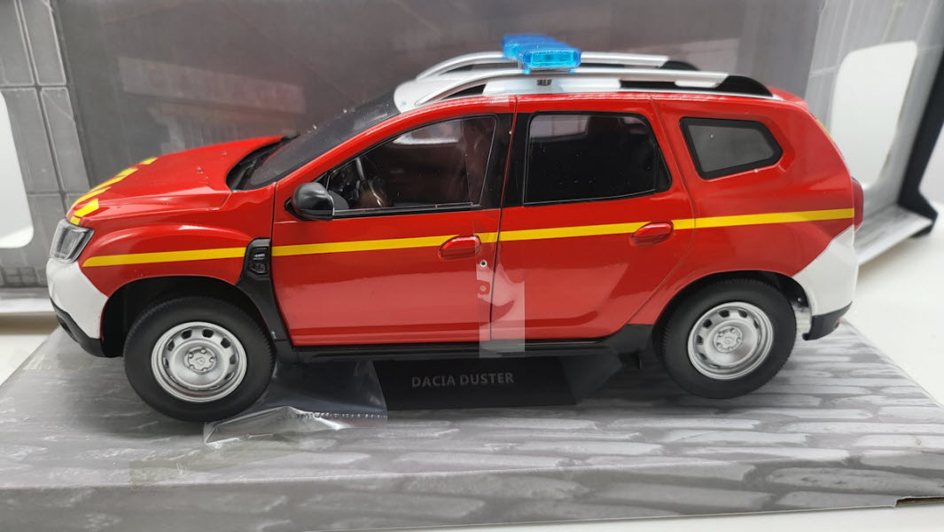 Dacia Duster MK2 Brandweer Rood 2021 - Solido 1:18