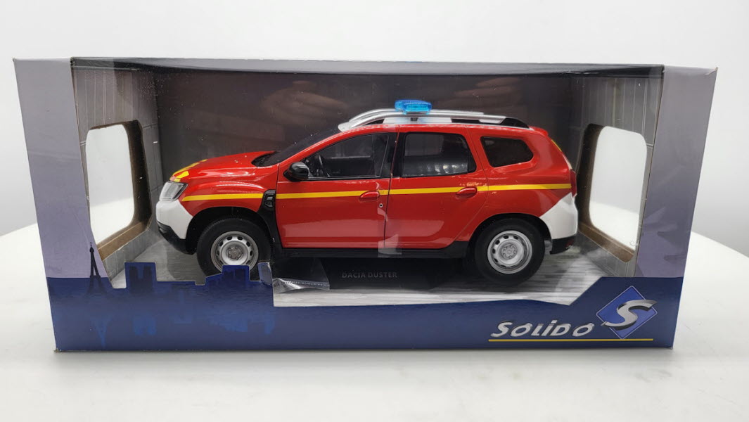 Dacia Duster MK2 Brandweer Rood 2021 - Solido 1:18