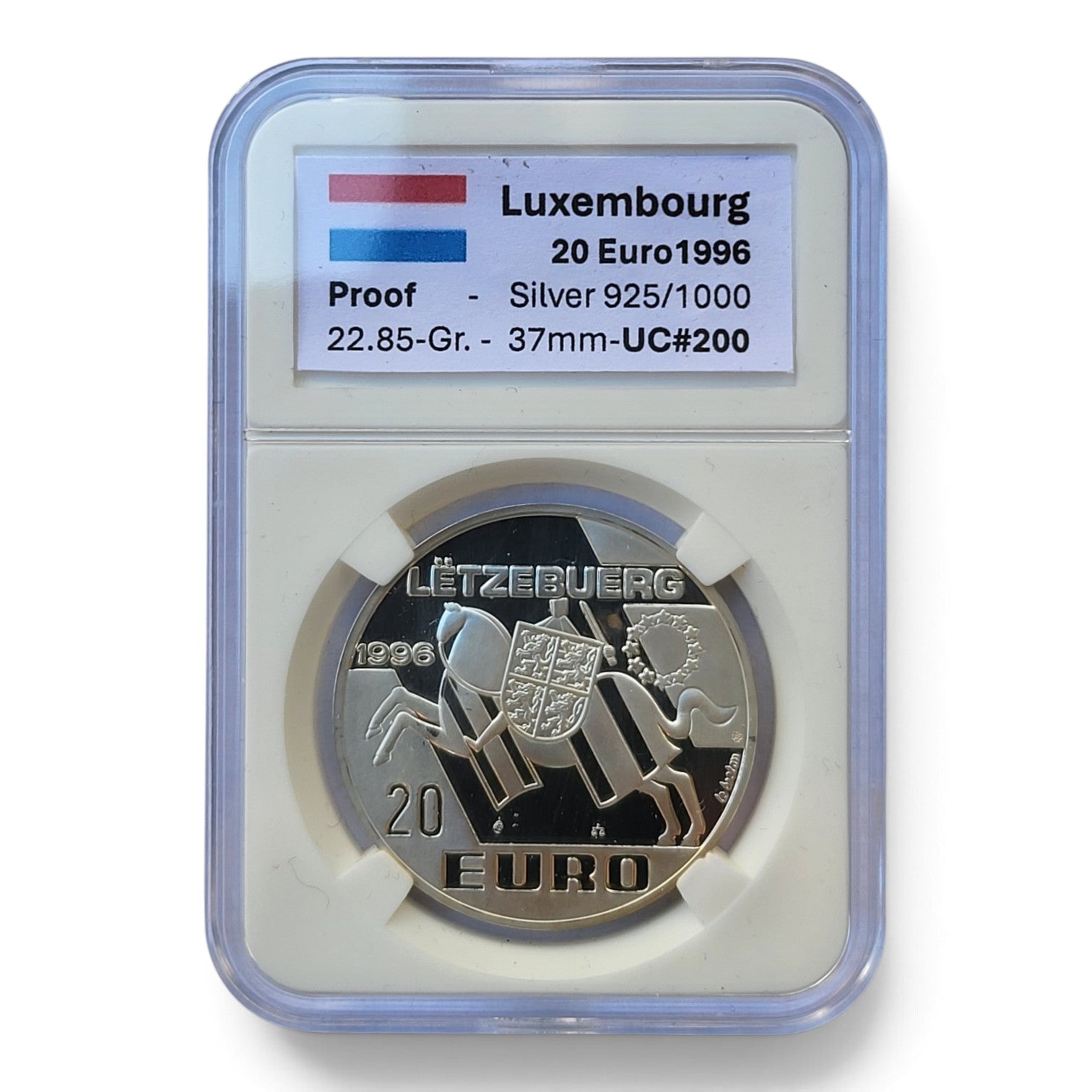 1996 - Luxemburg 20 ECU - Henri Prins-Luitenant - Zilver - Proof