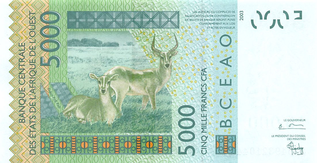 P-417Da West African States (D) Mali 5.000 Francs 2003 Unc