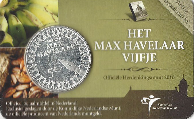 2010 - Nederland 5 Euro Coincard - Max Havelaar - UNC