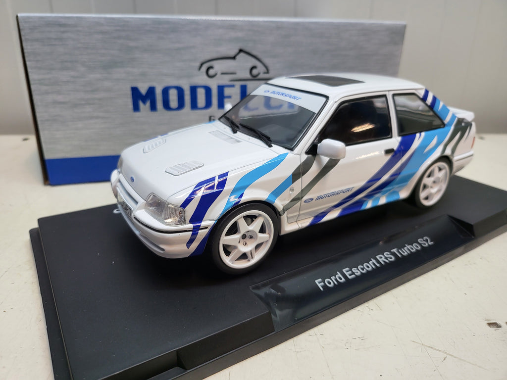 MCG - Ford Escort MK IV RS Turbo S2 - Wit/Decoratie - 1990 - 1:18