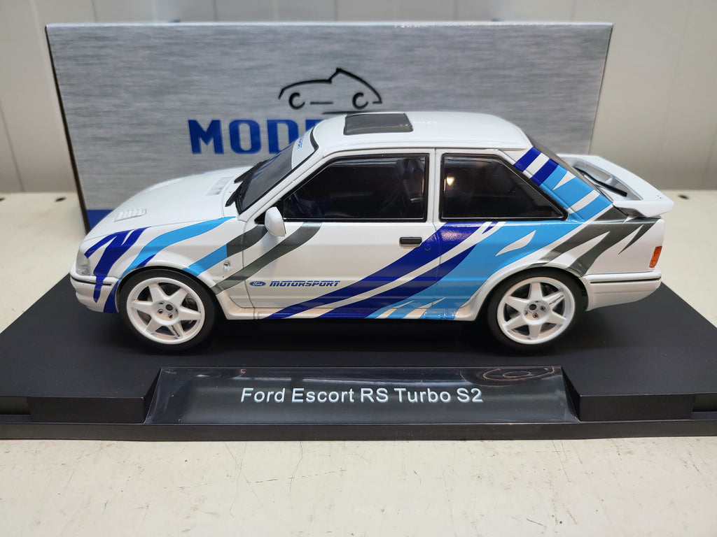 MCG - Ford Escort MK IV RS Turbo S2 - Wit/Decoratie - 1990 - 1:18