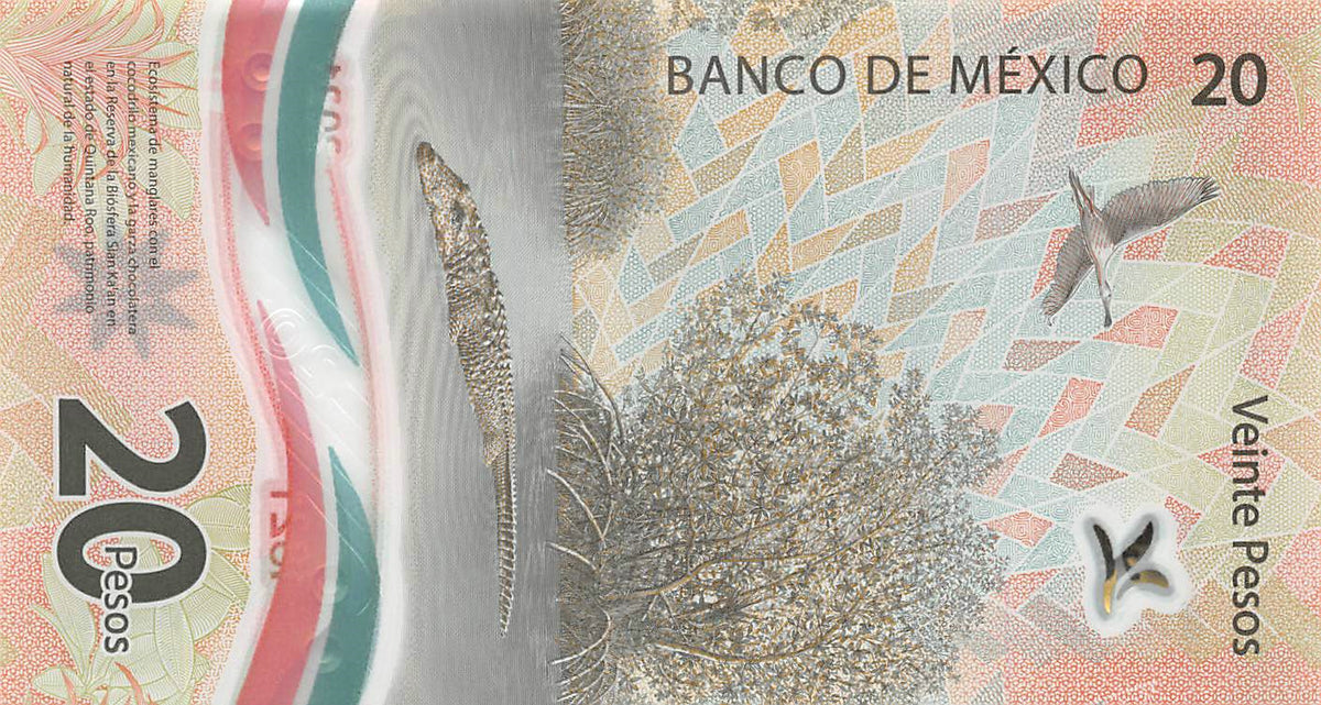 P-132a.1 Mexico 20 Pesos 2021 Unc Polymer