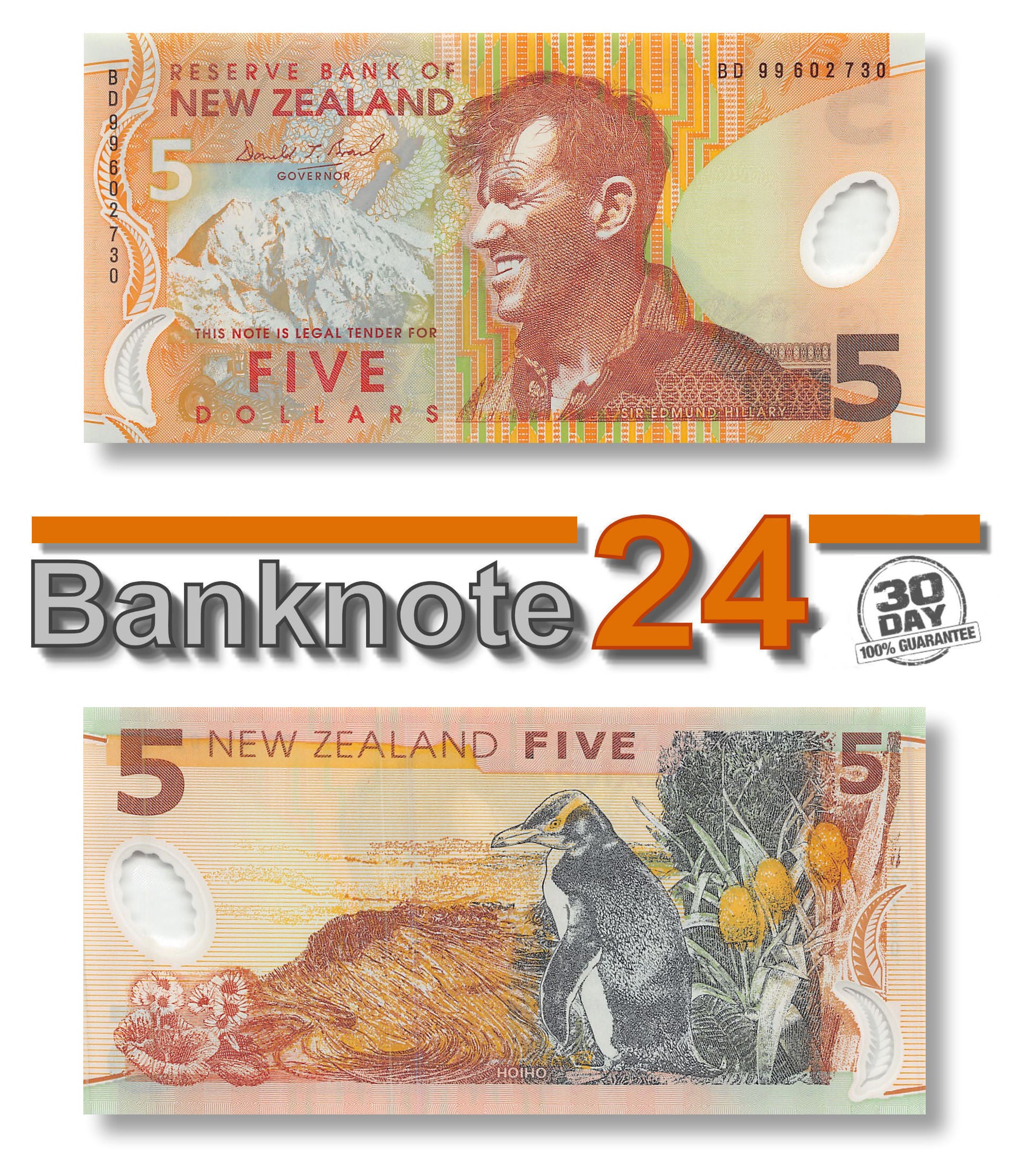 P-185a New Zealand 5 Dollars 1999 Unc