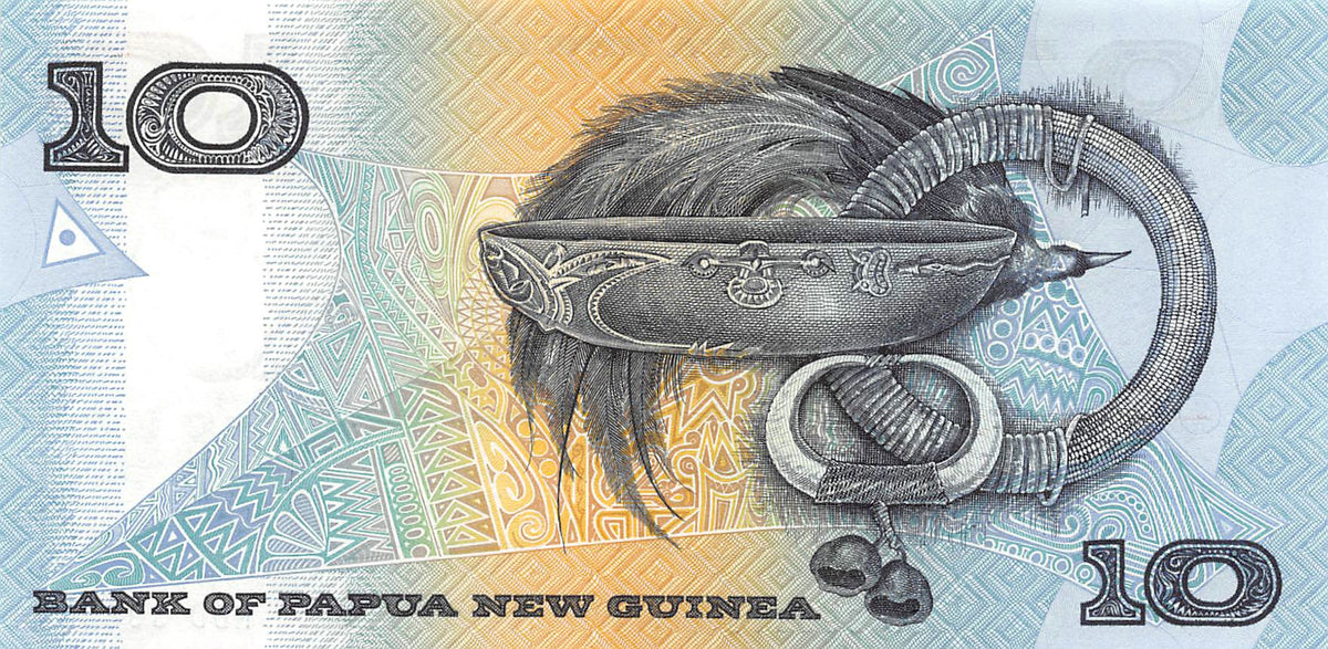 P-009b Papua New Guinea 10 Kina 1989 Unc