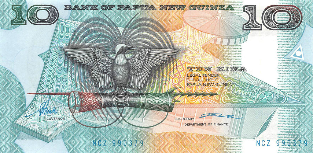 P-009c Papua New Guinea 10 Kina 1995 Unc